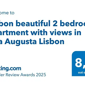Apartment Beautiful 2 Bedroom With Views In Rua Augusta, Lisbon